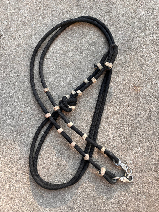 Black Split Reins