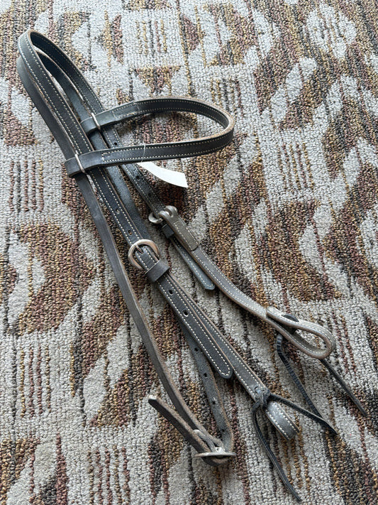 Black Stitched Headstall
