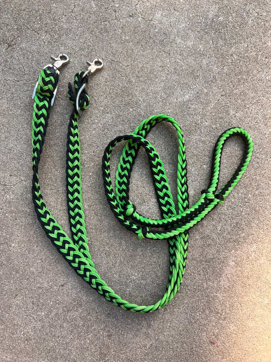 Lime Green Paracord Loop Reins