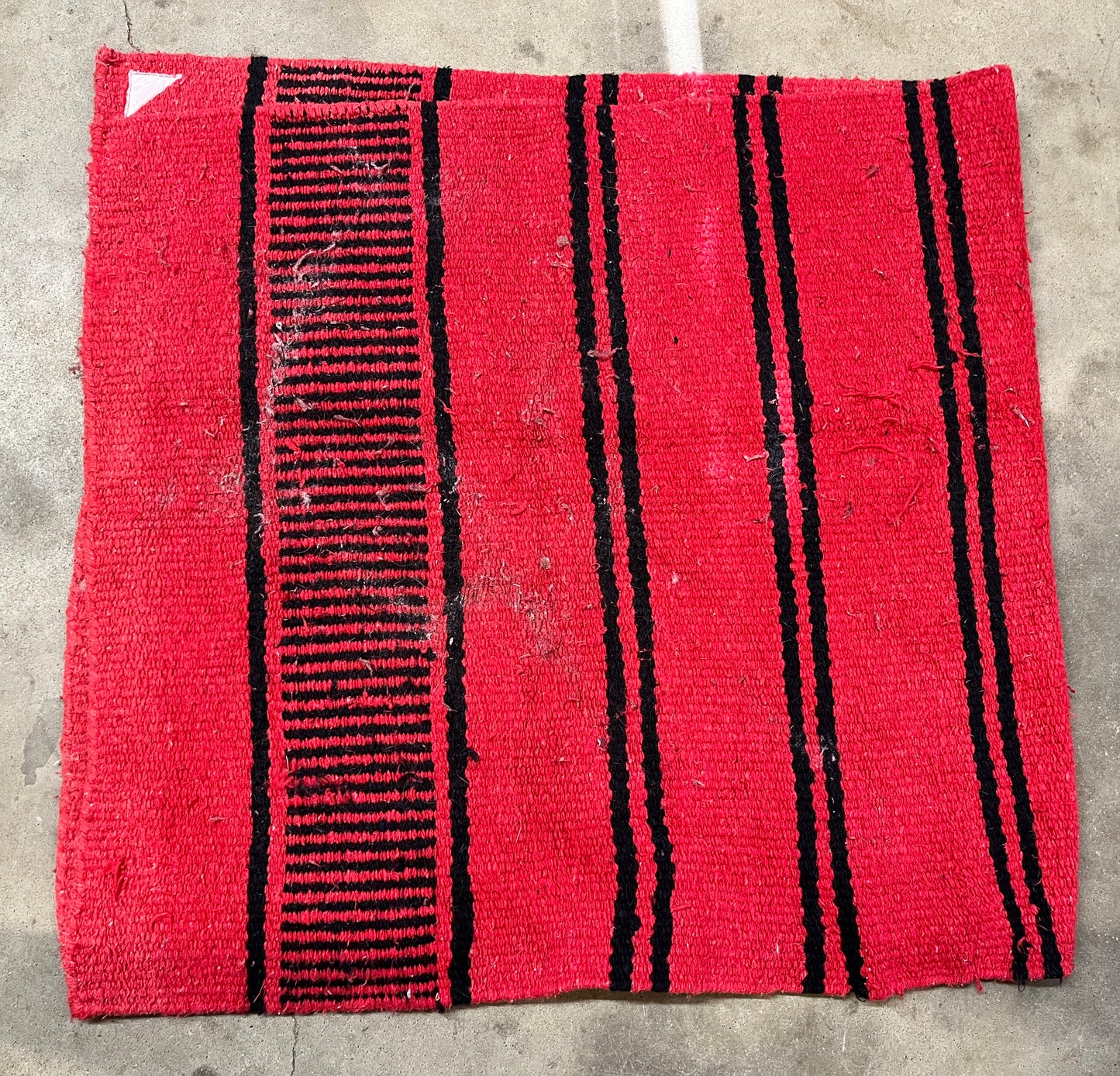 Red & Black Striped Saddle Blanket