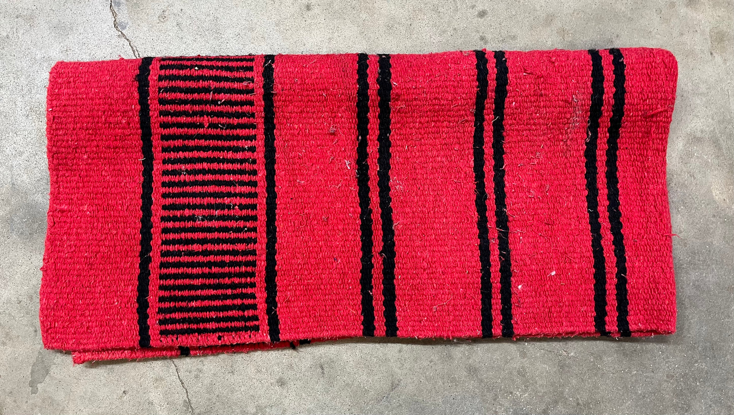 Red & Black Striped Saddle Blanket