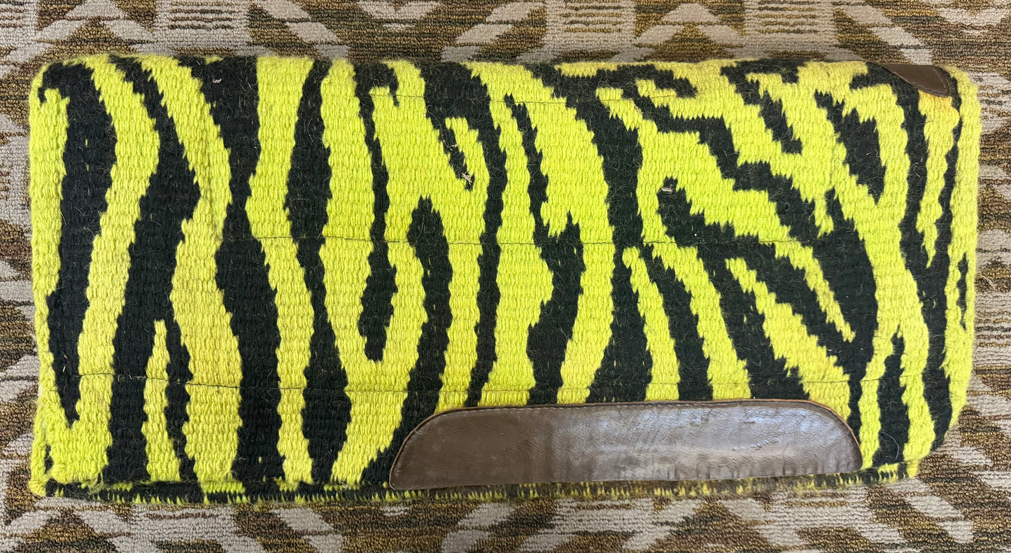 Showman Green Zebra Fleece Pad