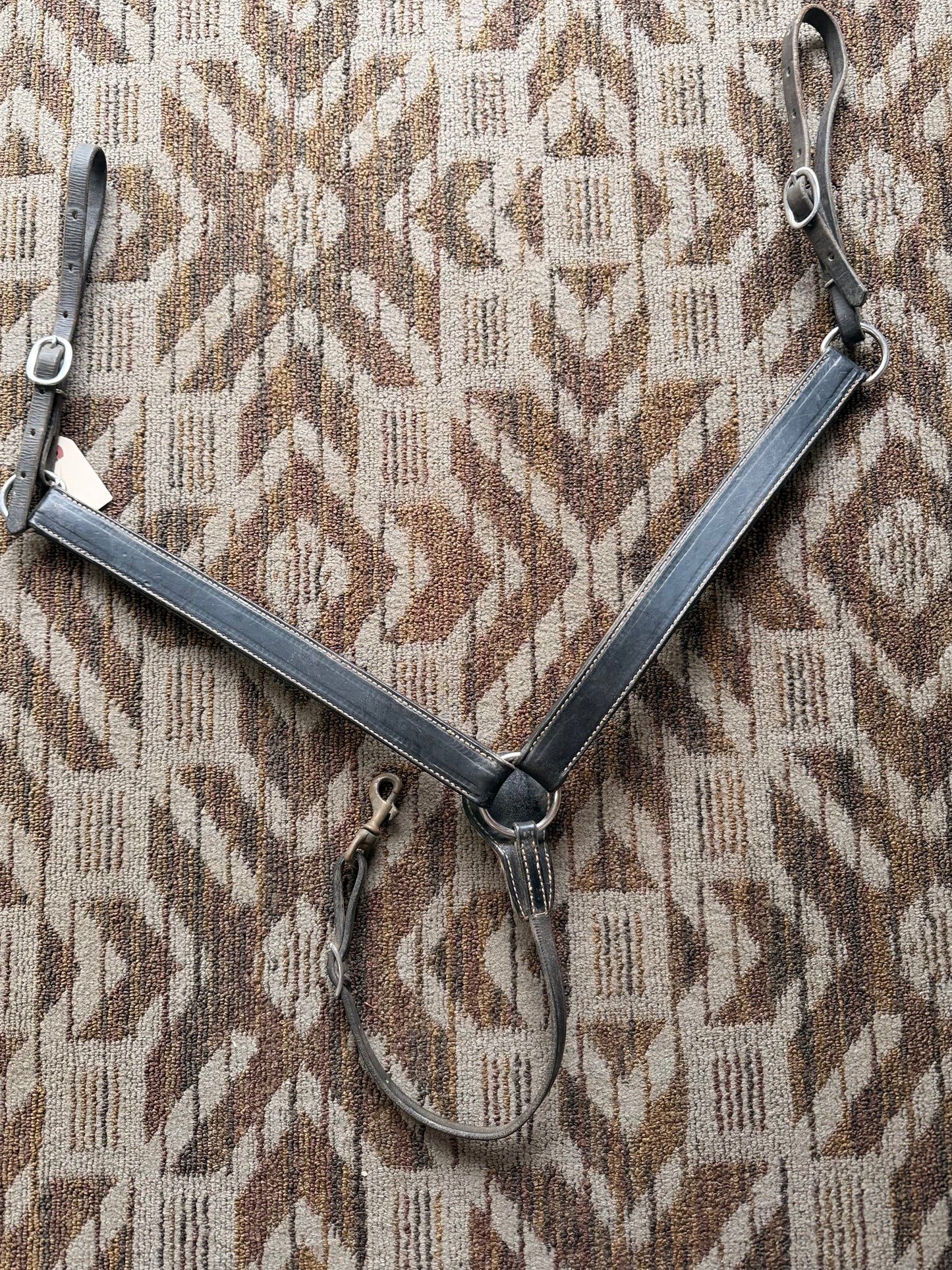 Black Stitched Breastcollar