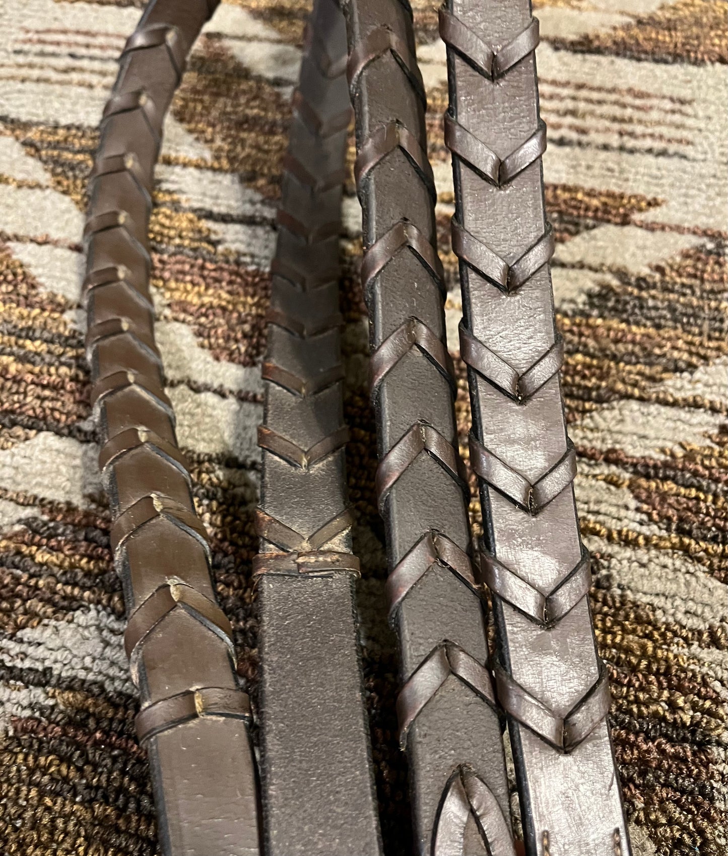 Wide Brown Laced Reins