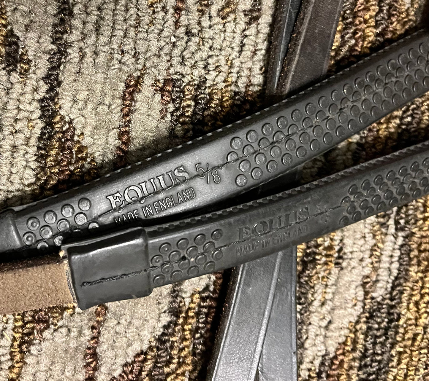 Equus Black Rubber Reins