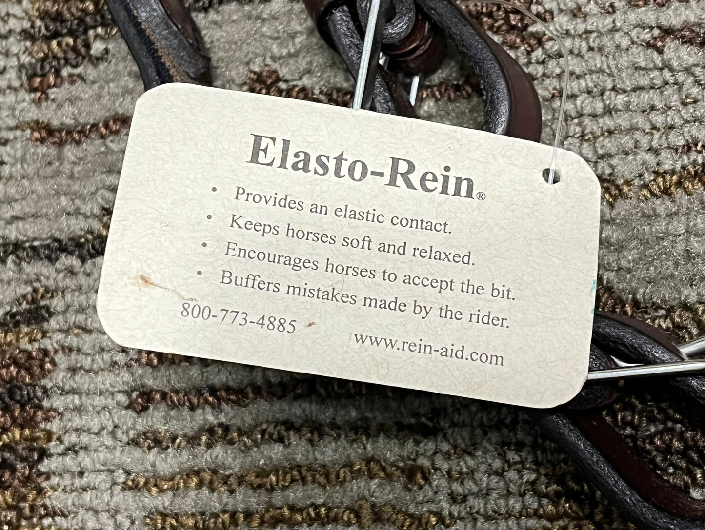 Elasto-Rein Brown Rubber Reins