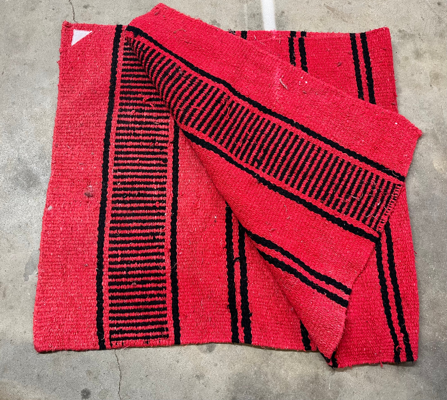 Red & Black Striped Saddle Blanket
