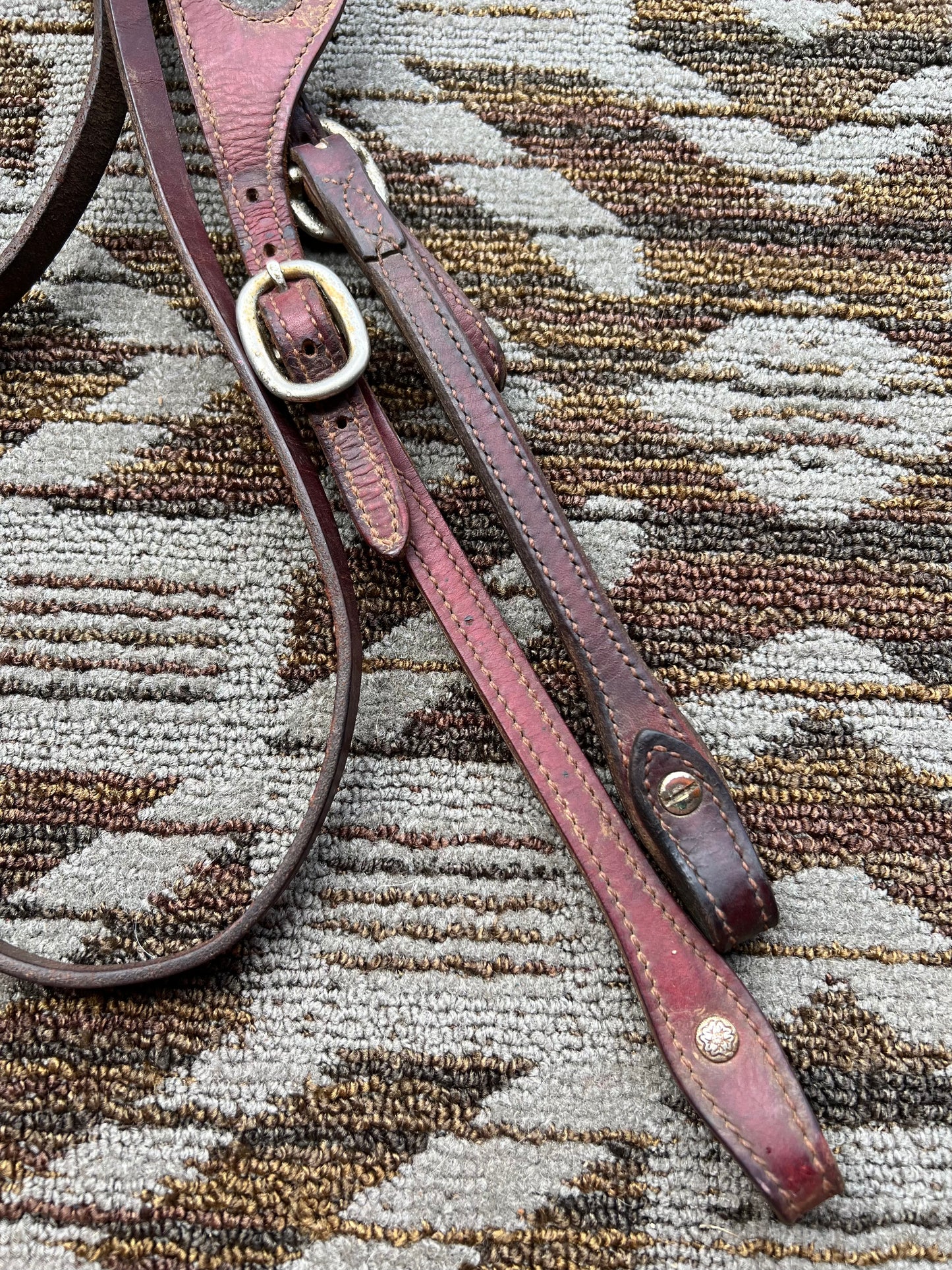 Leather One Ear Headstall w/ Throatlatch