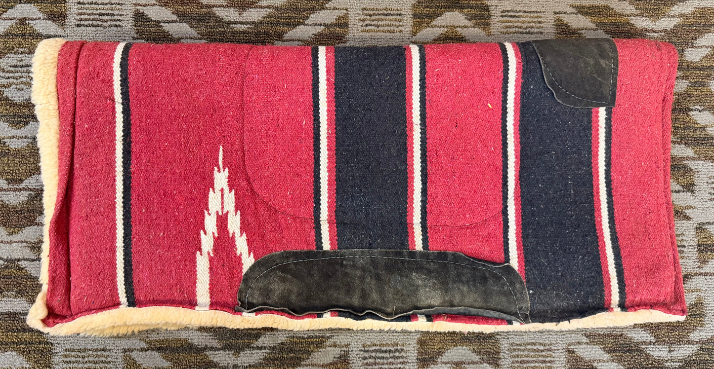 Red Fleece Saddle Pad
