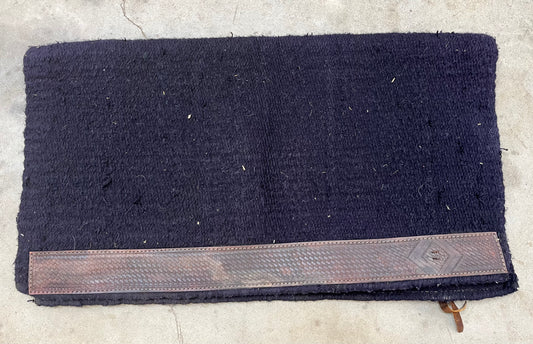 Black Saddle Blanket w/ Leather