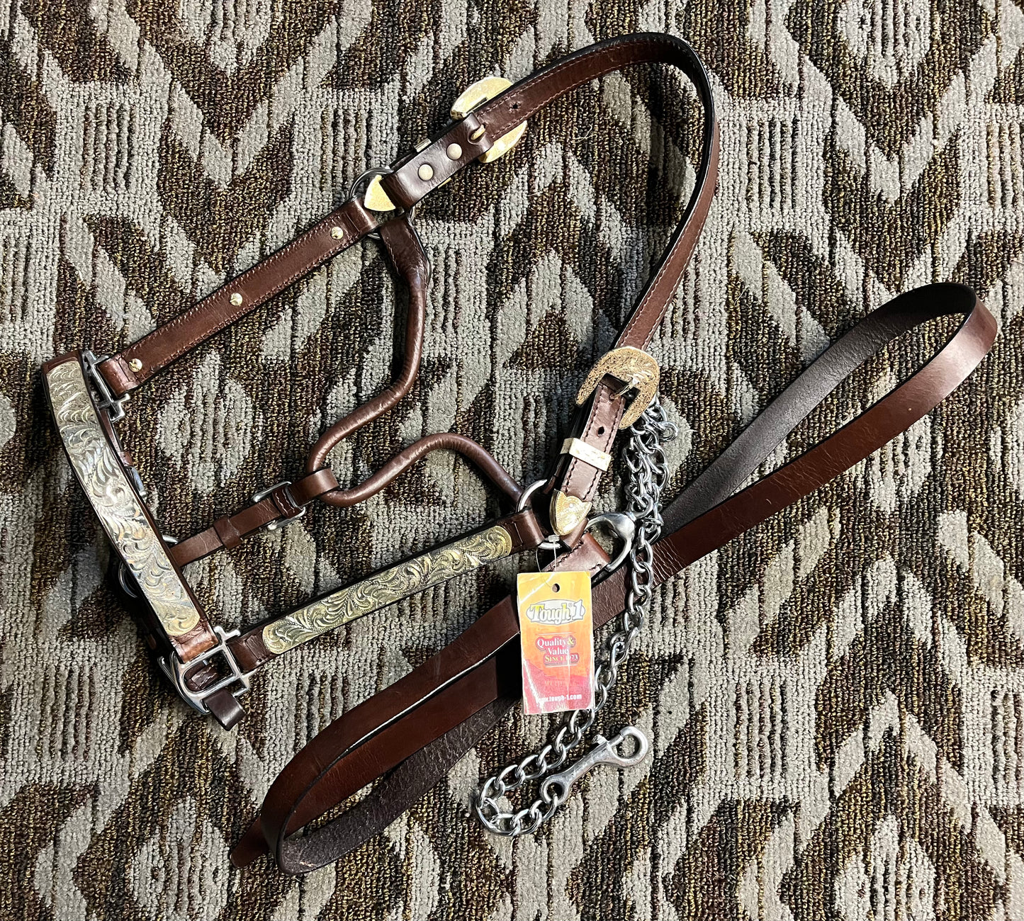 Tough 1 Show Halter w/ Matching Lead