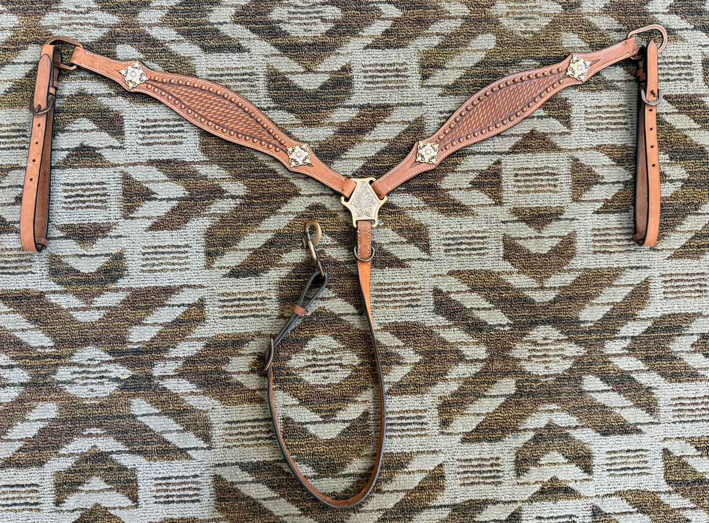 Basketweave Bling Breastcollar