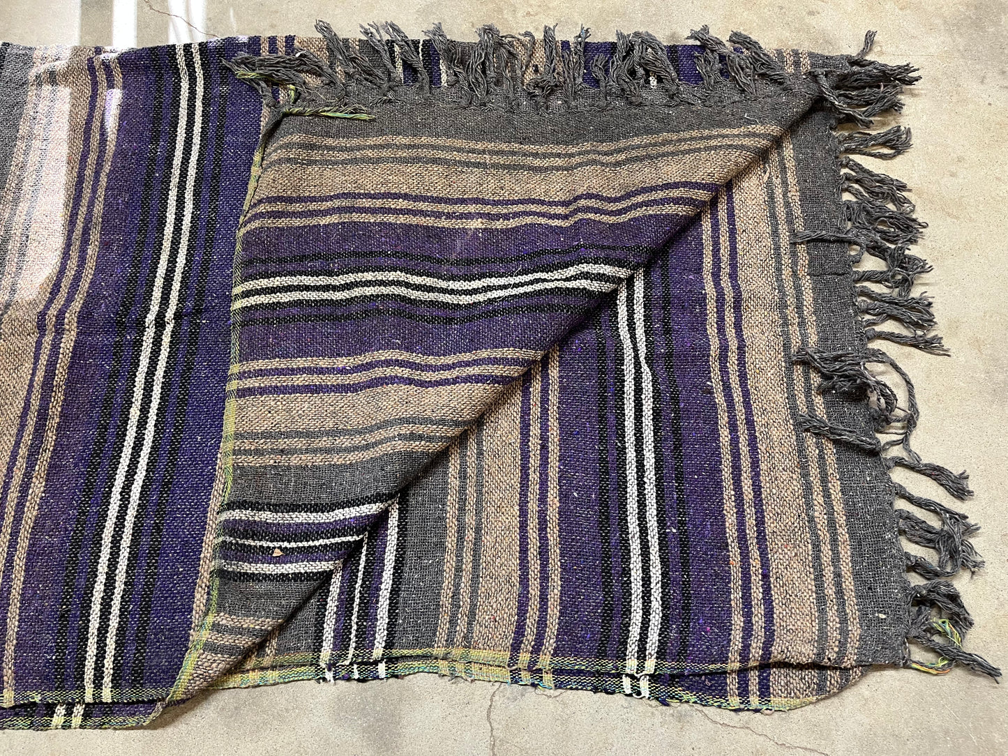 Purple Striped Saddle Blanket