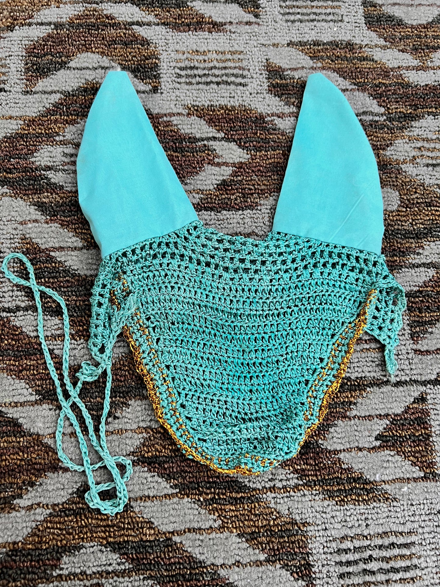 Turquoise/Gold Bonnet