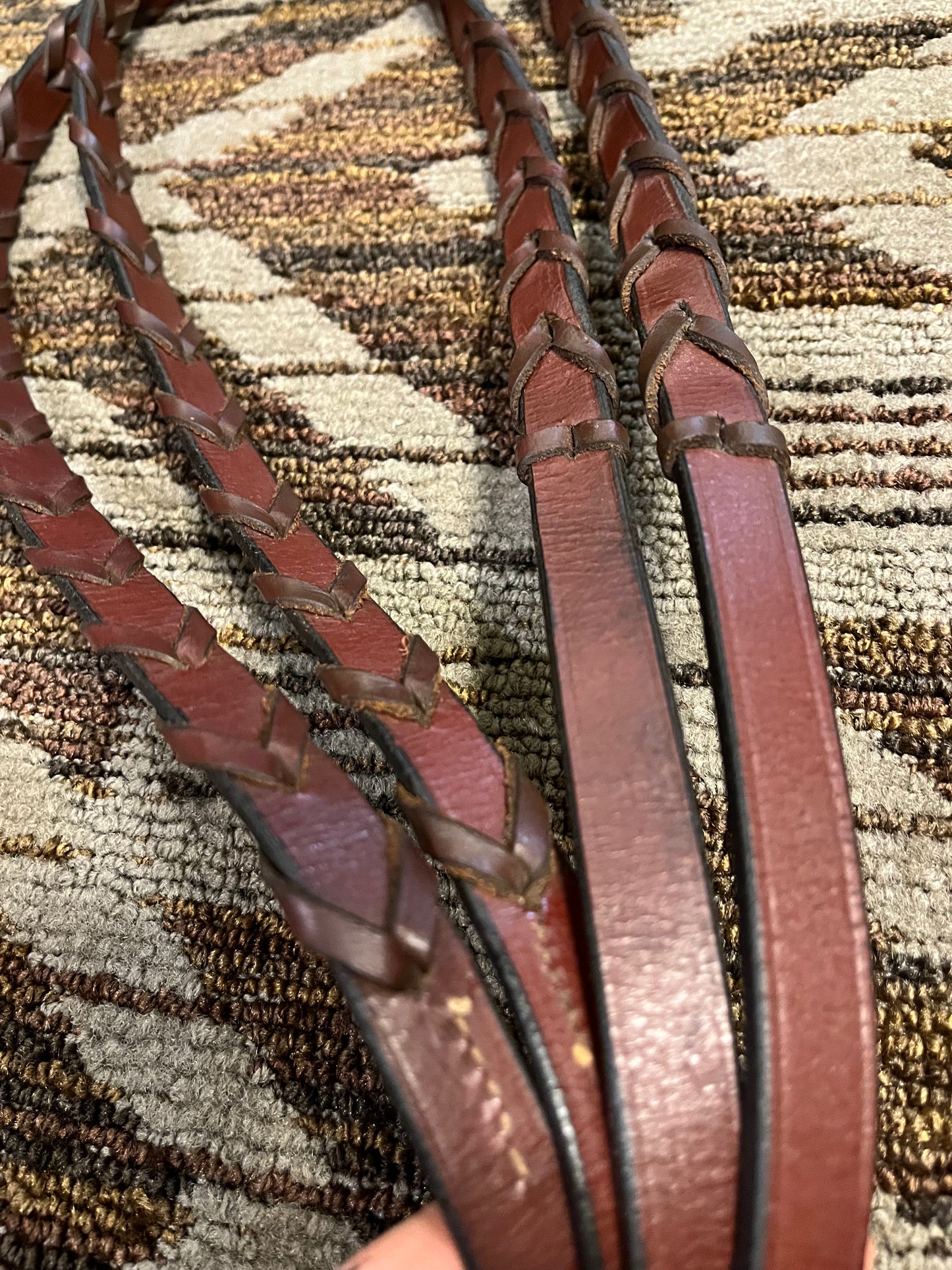 Reddish Leather Laced Reins