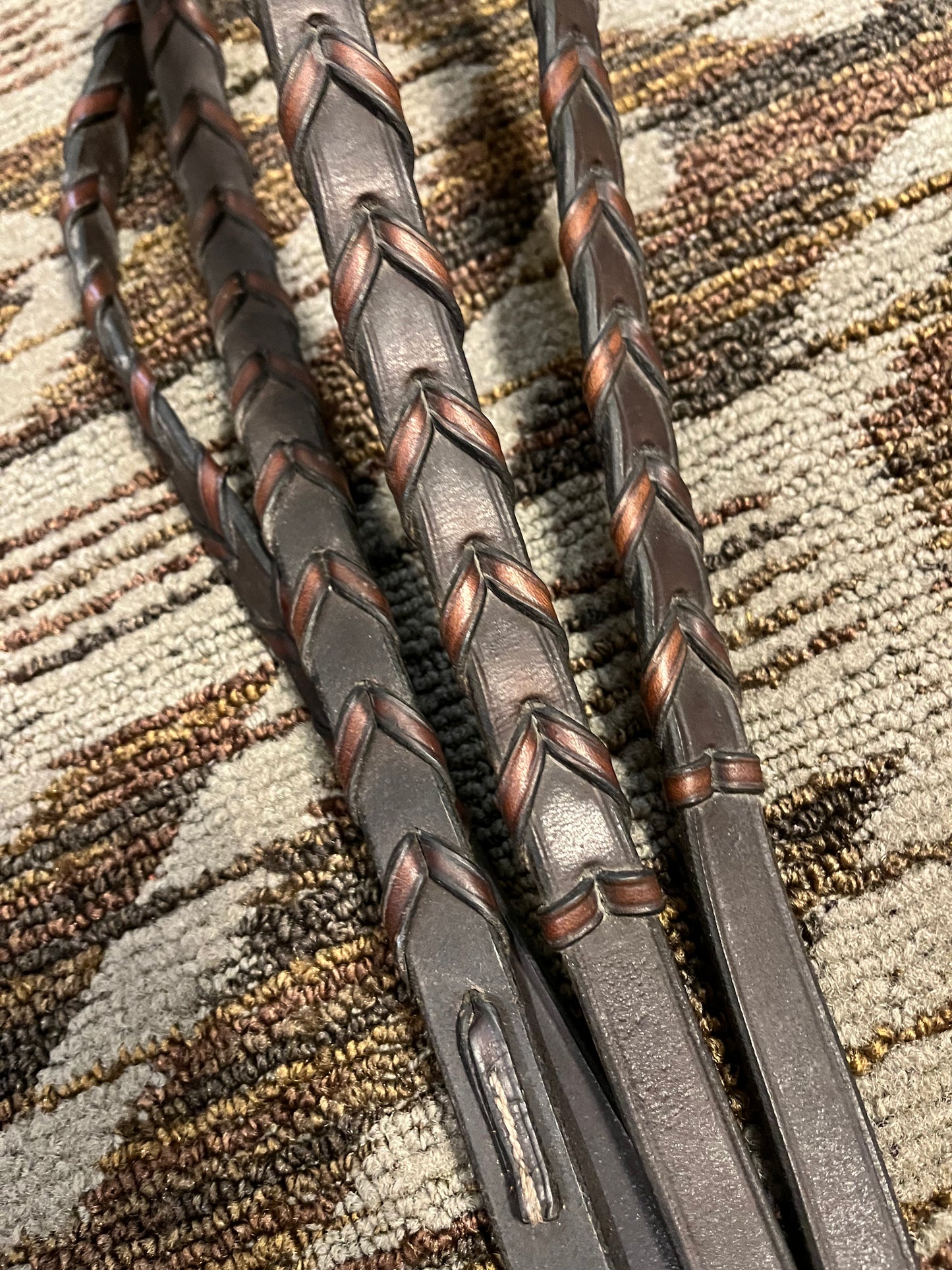Two Tone Laced Reins