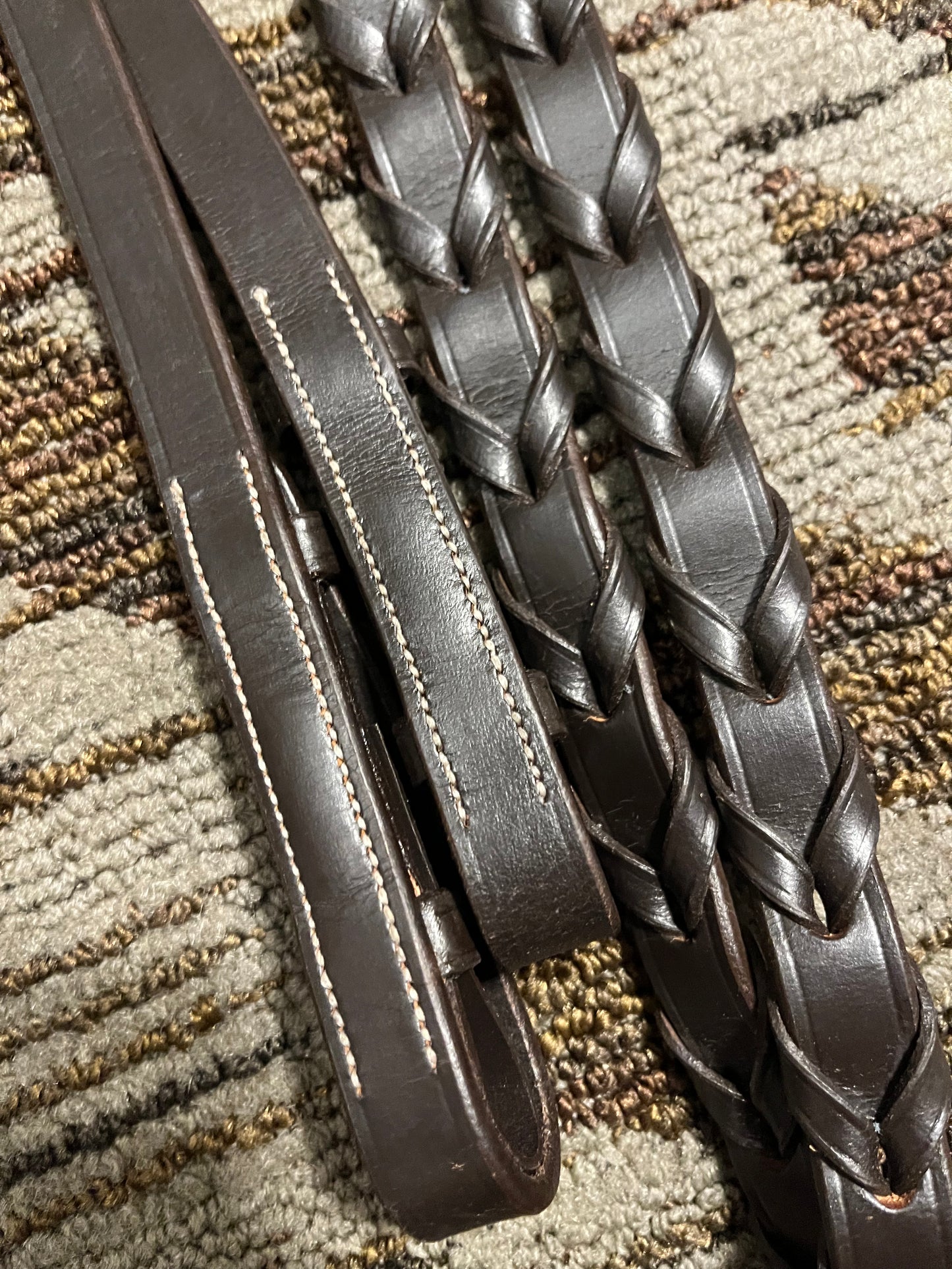 Draft Brown Laced Reins