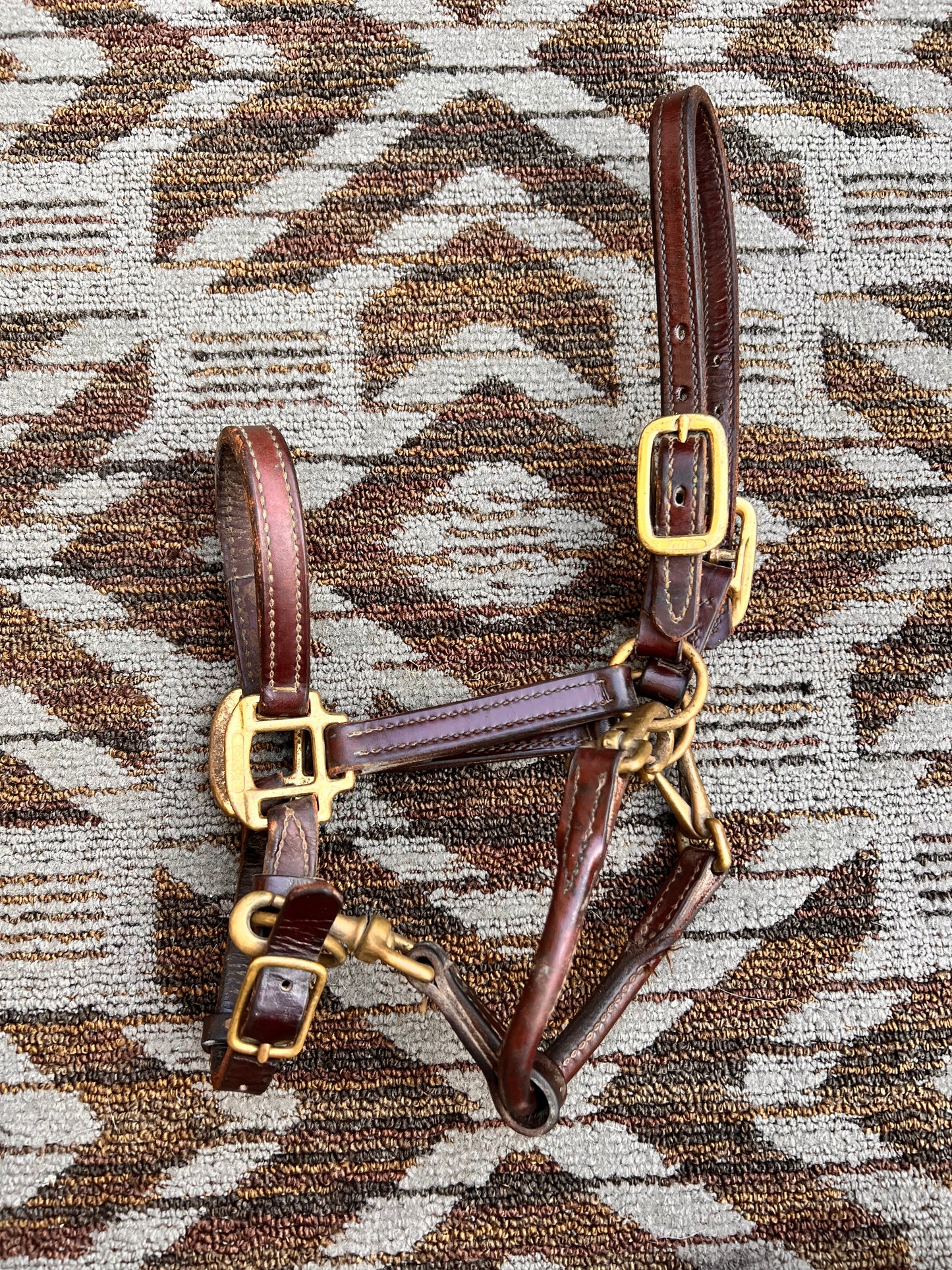 Perri’s Double Clip Leather Halter