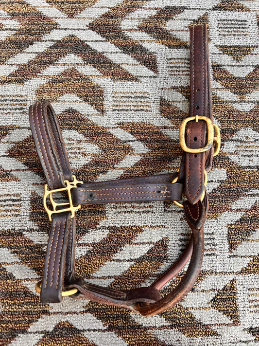 Triple Stitched Leather Halter