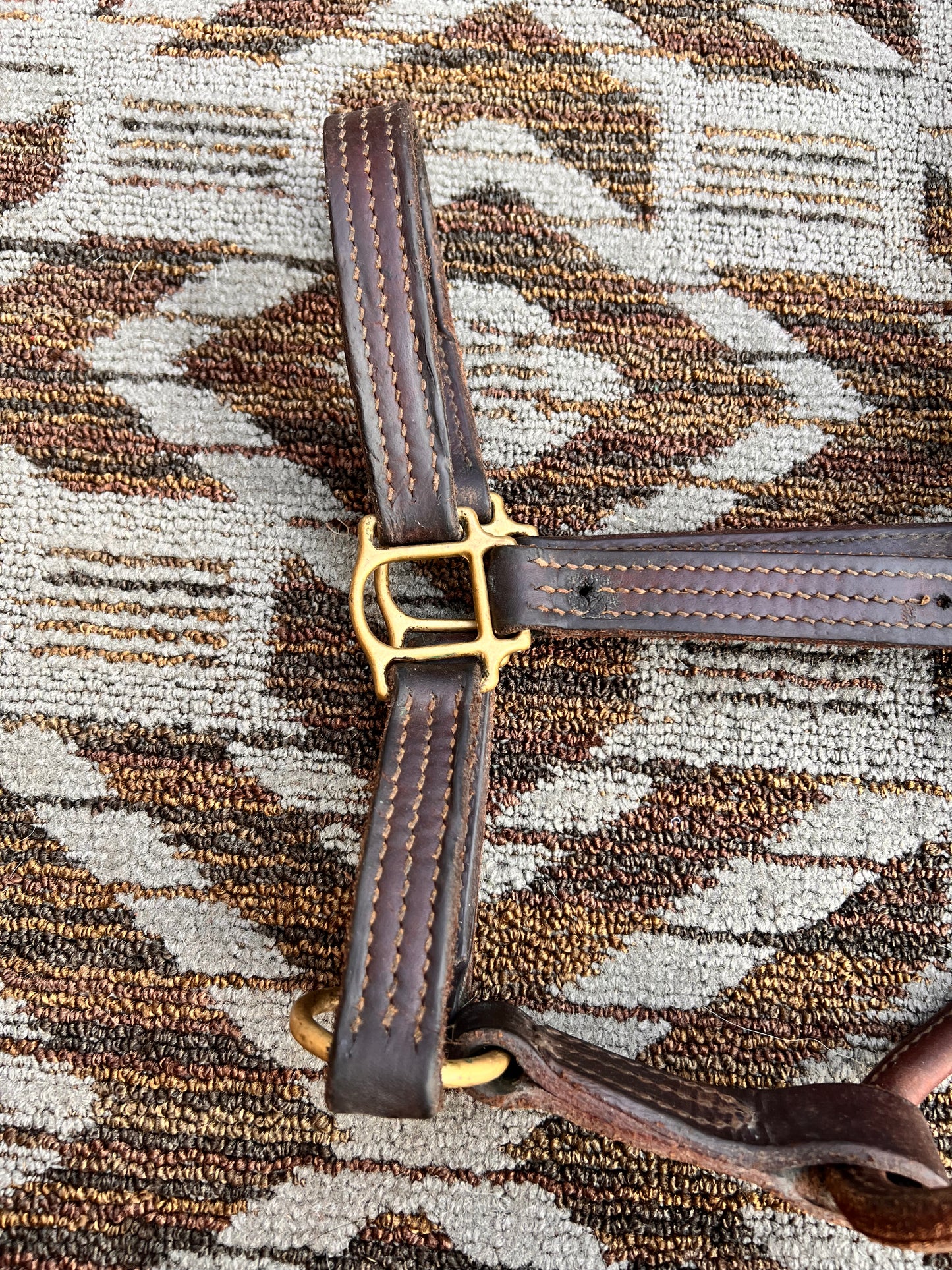 Triple Stitched Leather Halter