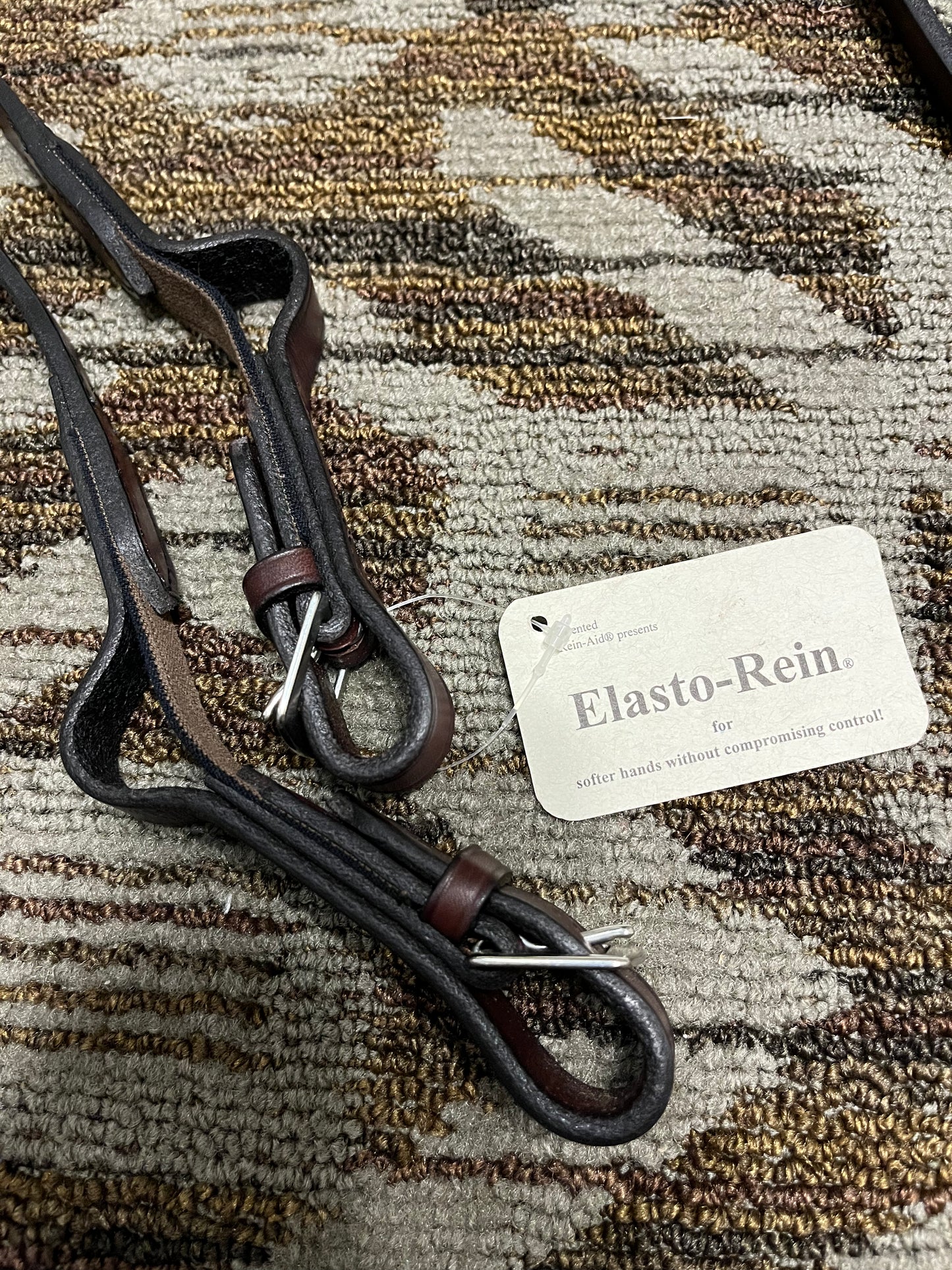 Elasto-Rein Brown Rubber Reins