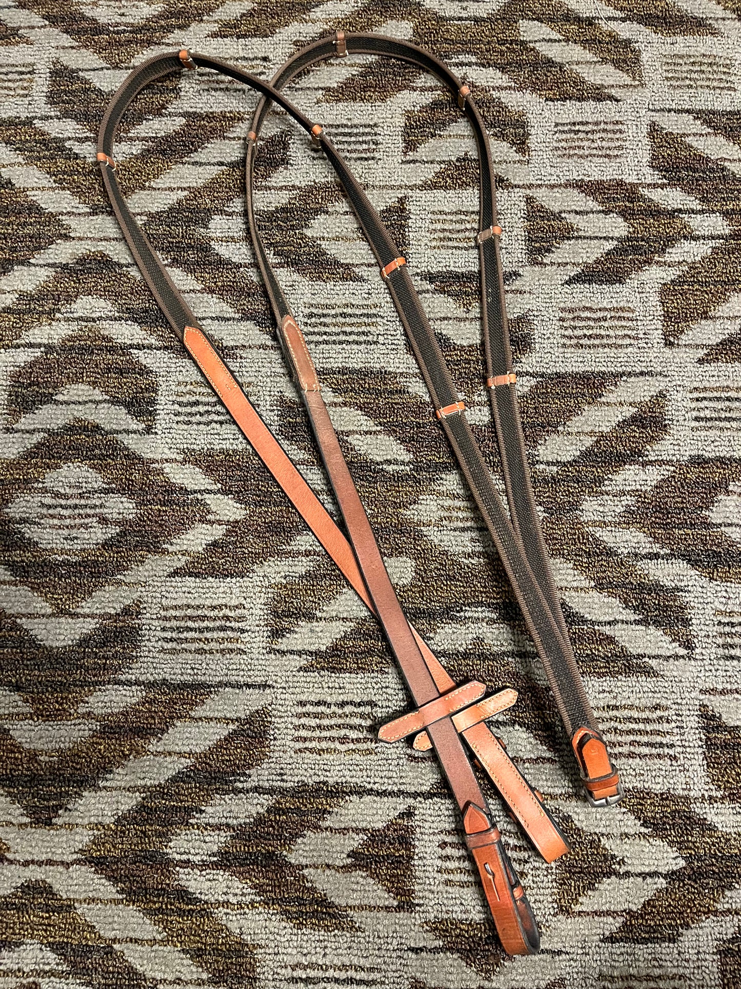 Chestnut Grippy Webbed Reins