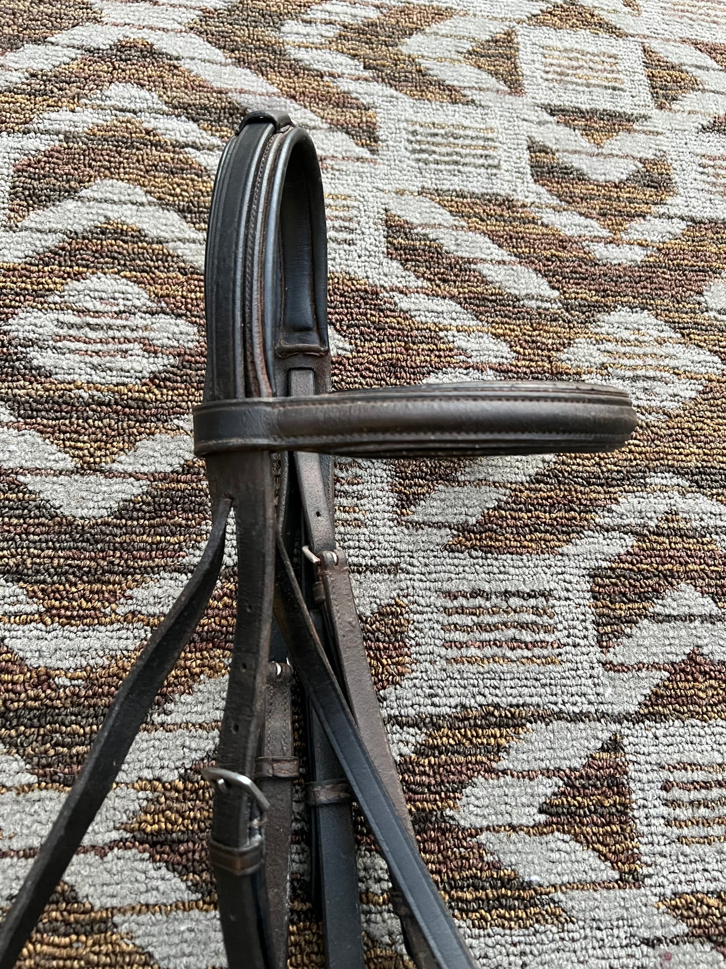 Black XL Dressage Bridle