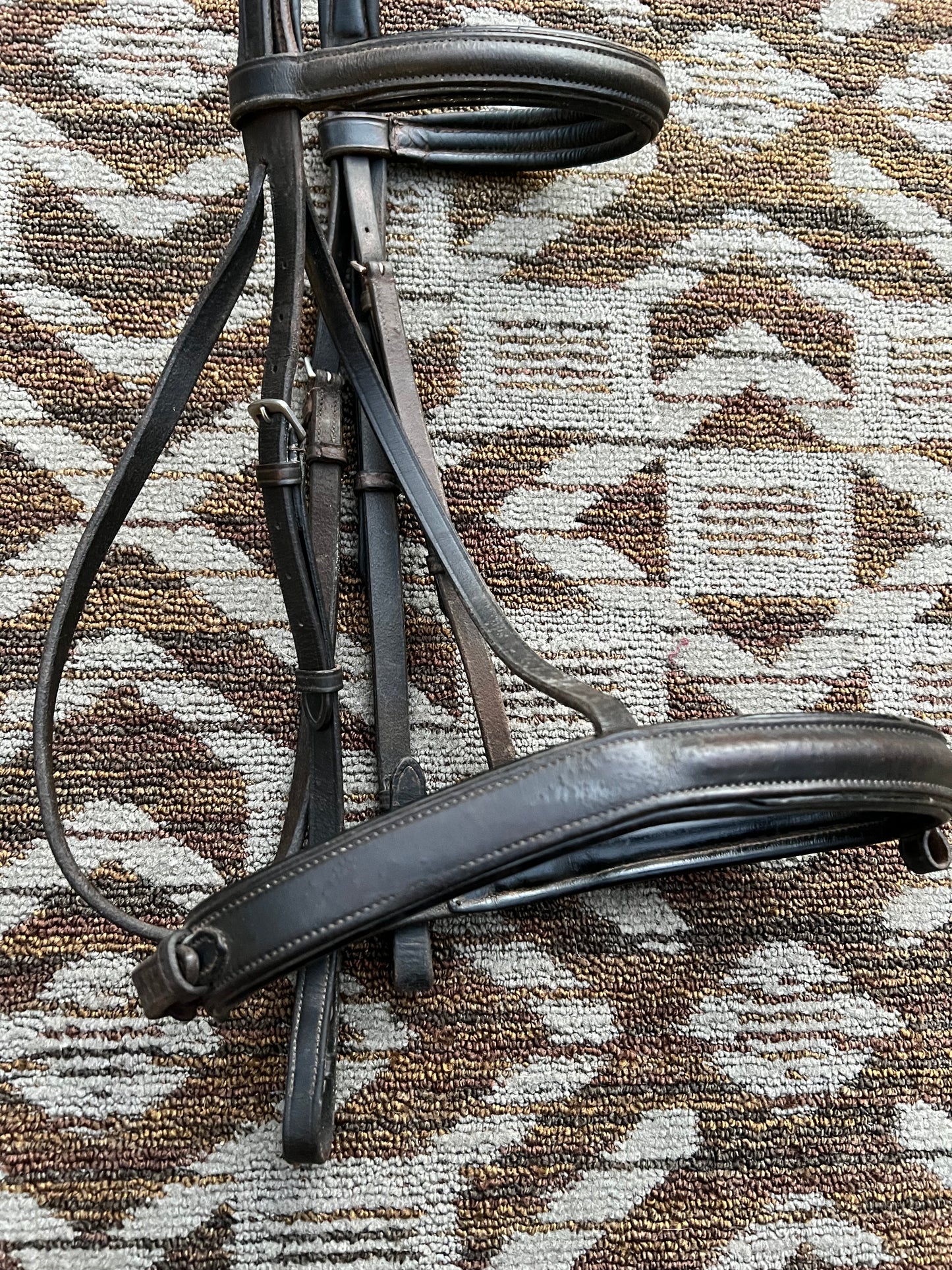 Black XL Dressage Bridle