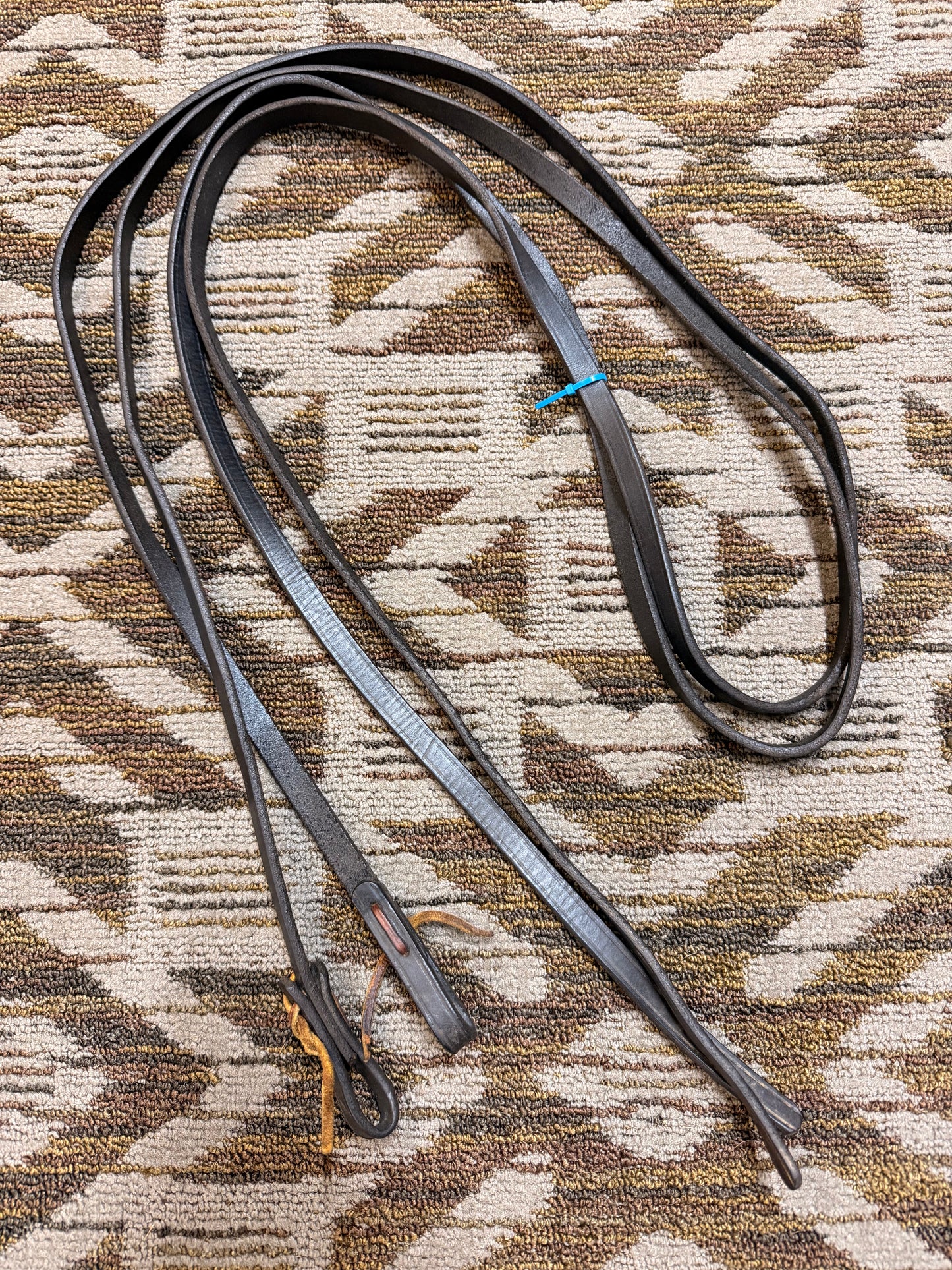 Black Leather Split Reins