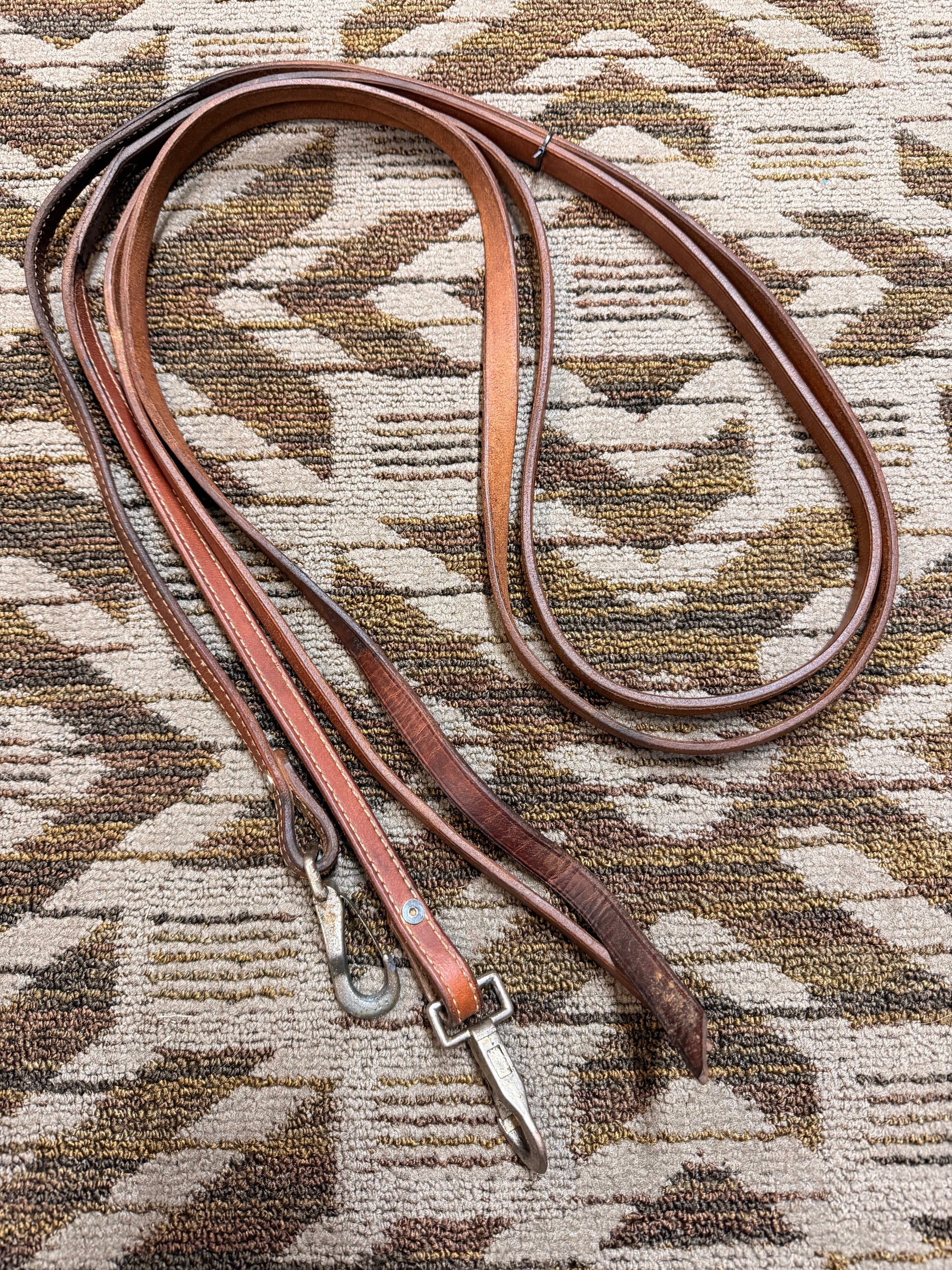 Weaver Leather Working Tack Extra Heavy Harness Split Reins, 5/8" X 7' Golden Chestnut, Reins - Canada