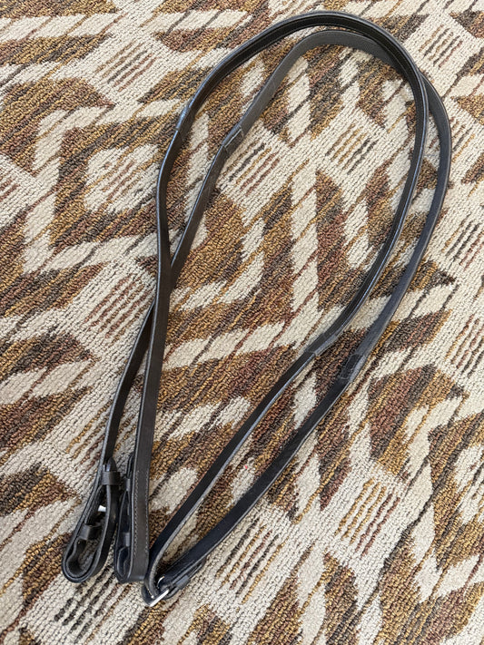 Black Flat Grippy Reins