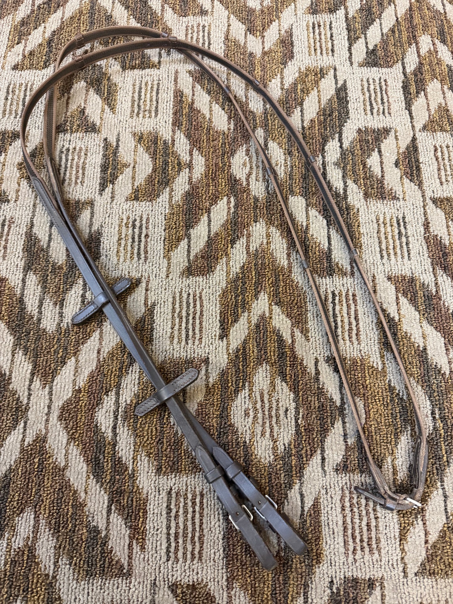 Thin Brown Webbed Reins