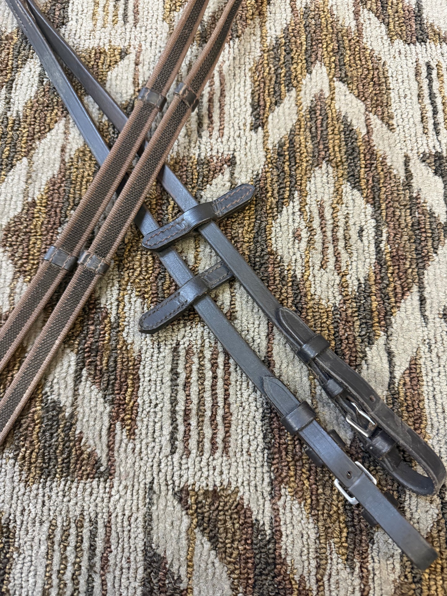 Thin Brown Webbed Reins