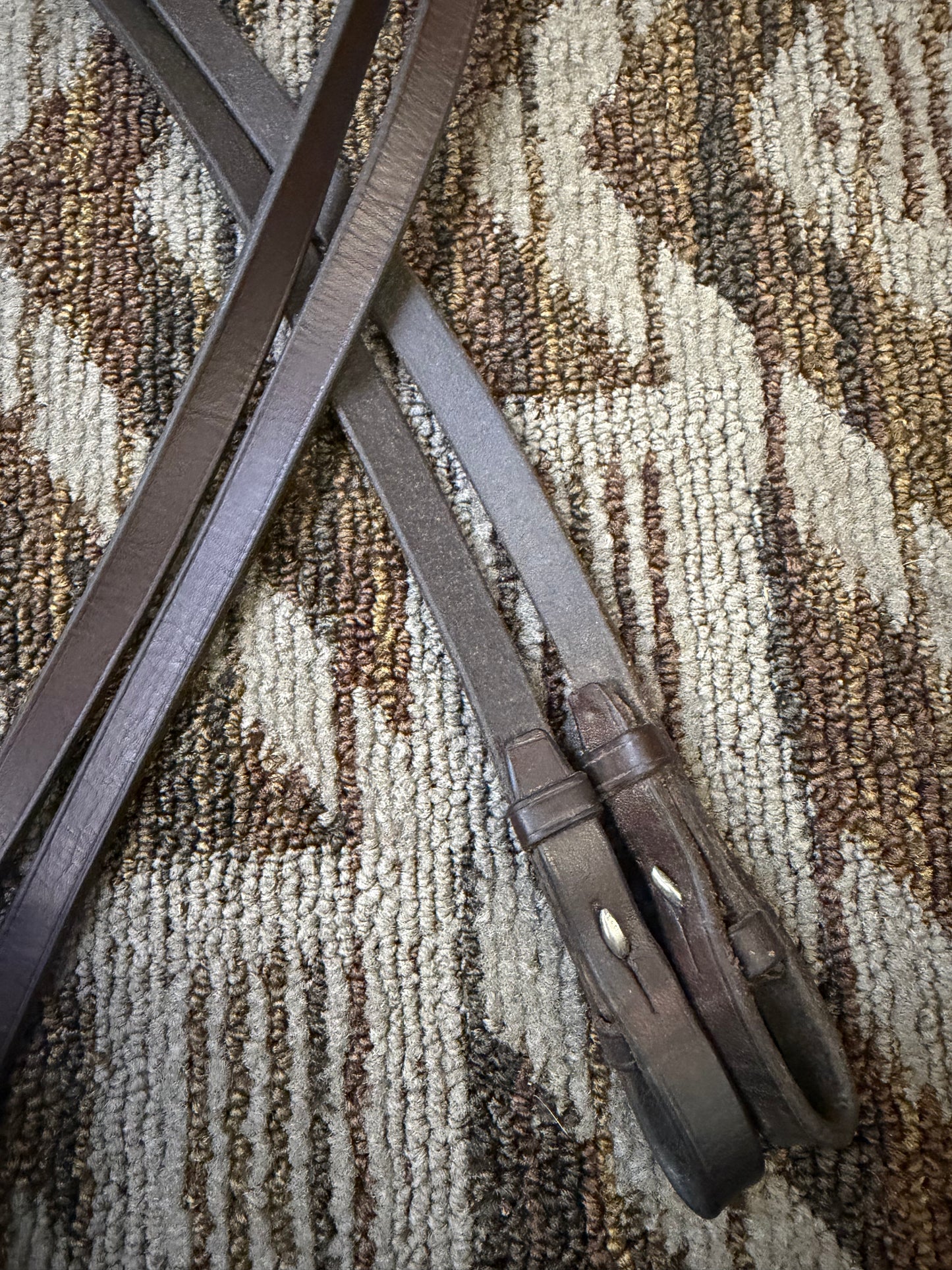 Soft Brown Leather Curb Reins