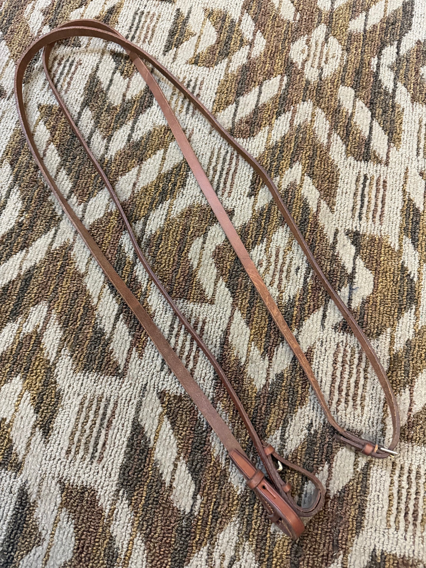Made in England Chestnut Curb Reins