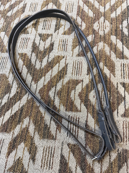 Soft Black Rolled Reins