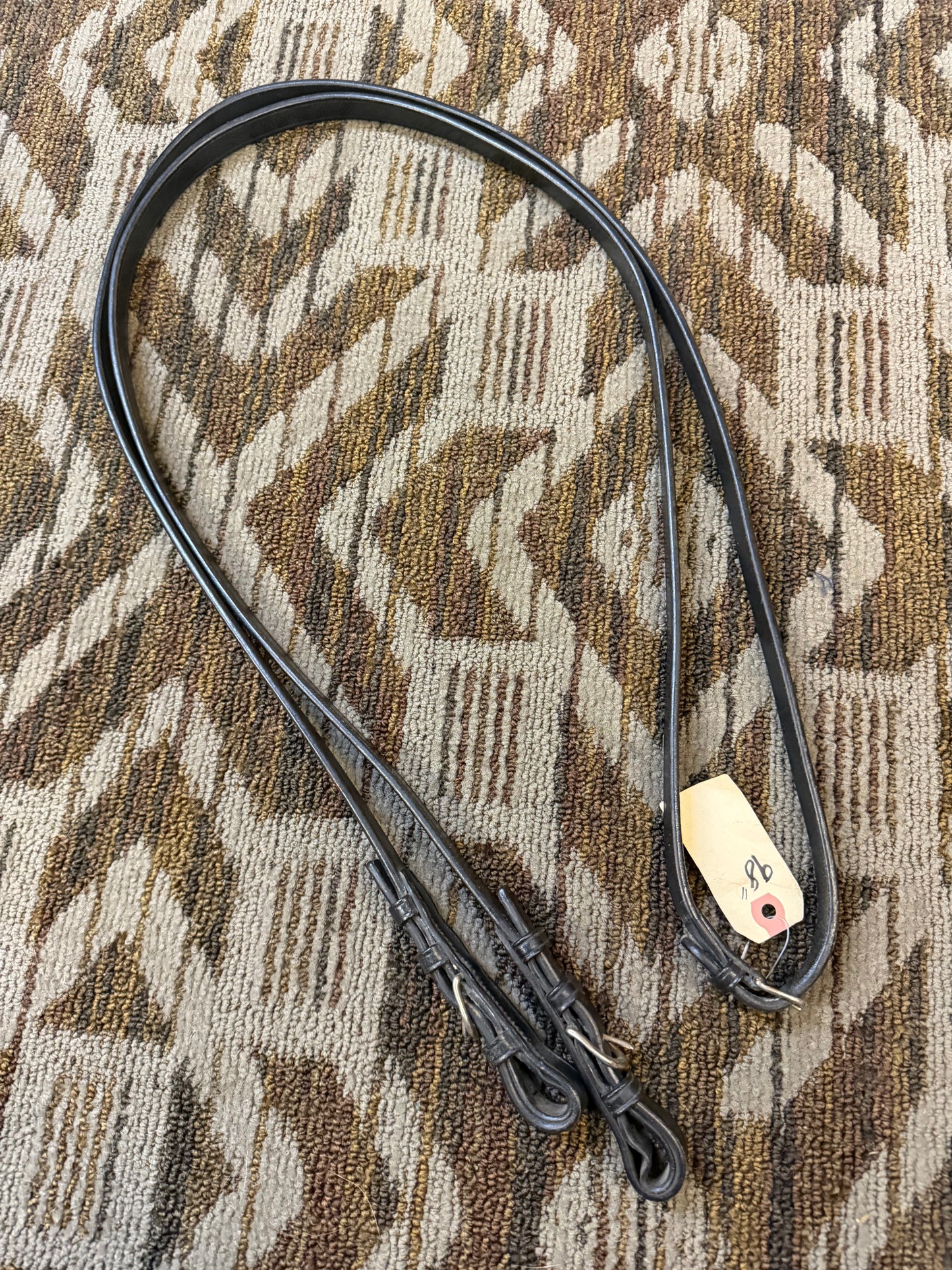 Silverleaf Black Curb Reins