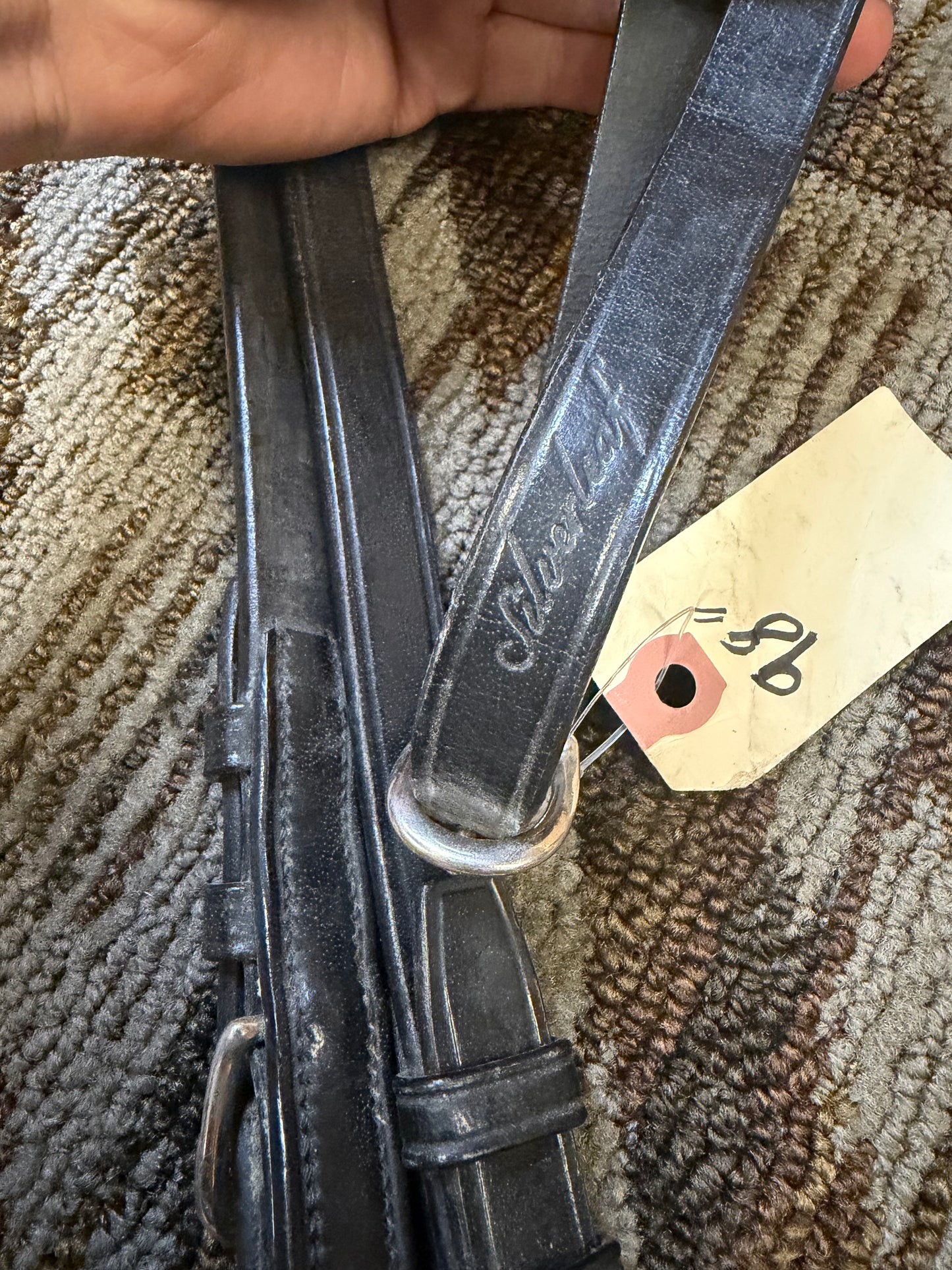 Silverleaf Black Curb Reins
