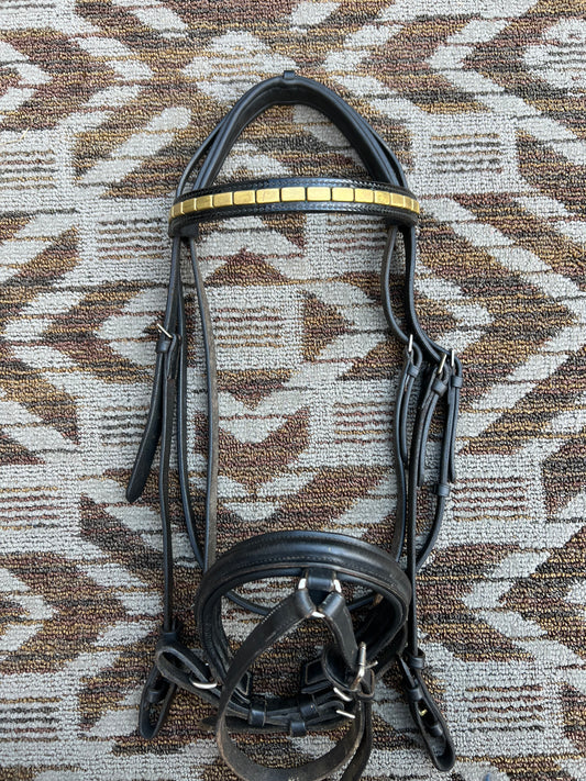 Black Dressage Bridle w/ Clincher Browband