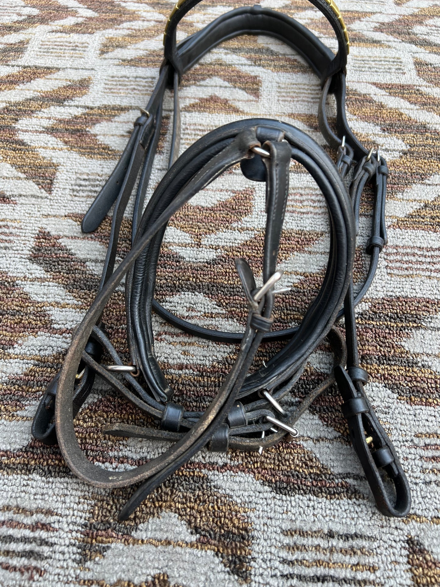 Black Dressage Bridle w/ Clincher Browband