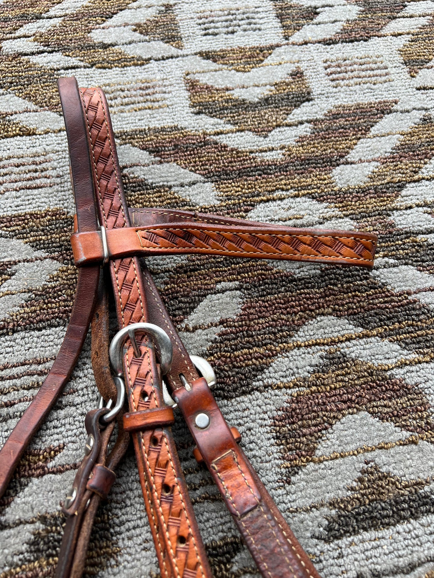 Tooled Leather Headstall