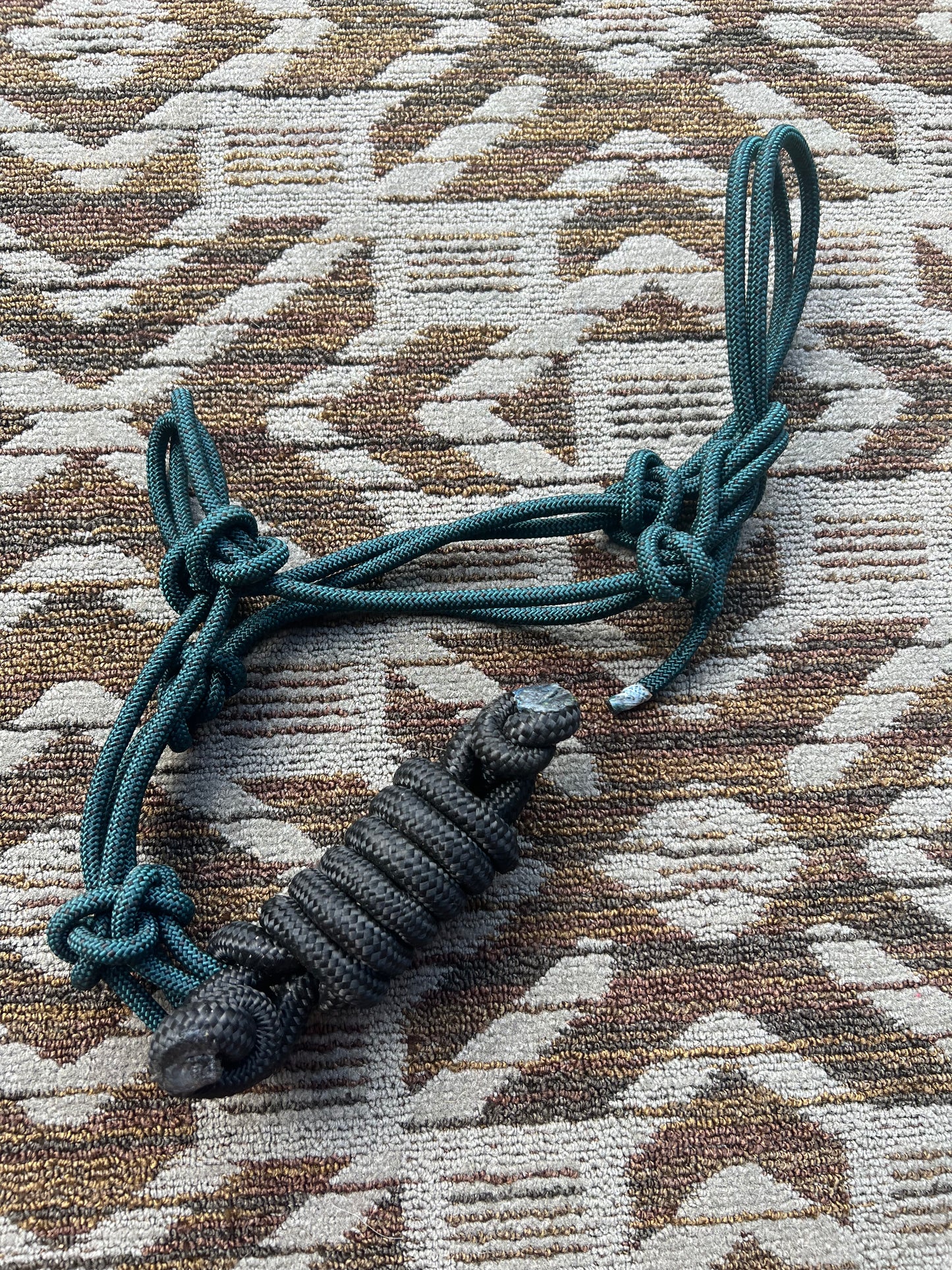 Hunter Green Rope Halter w/ Matching Lead