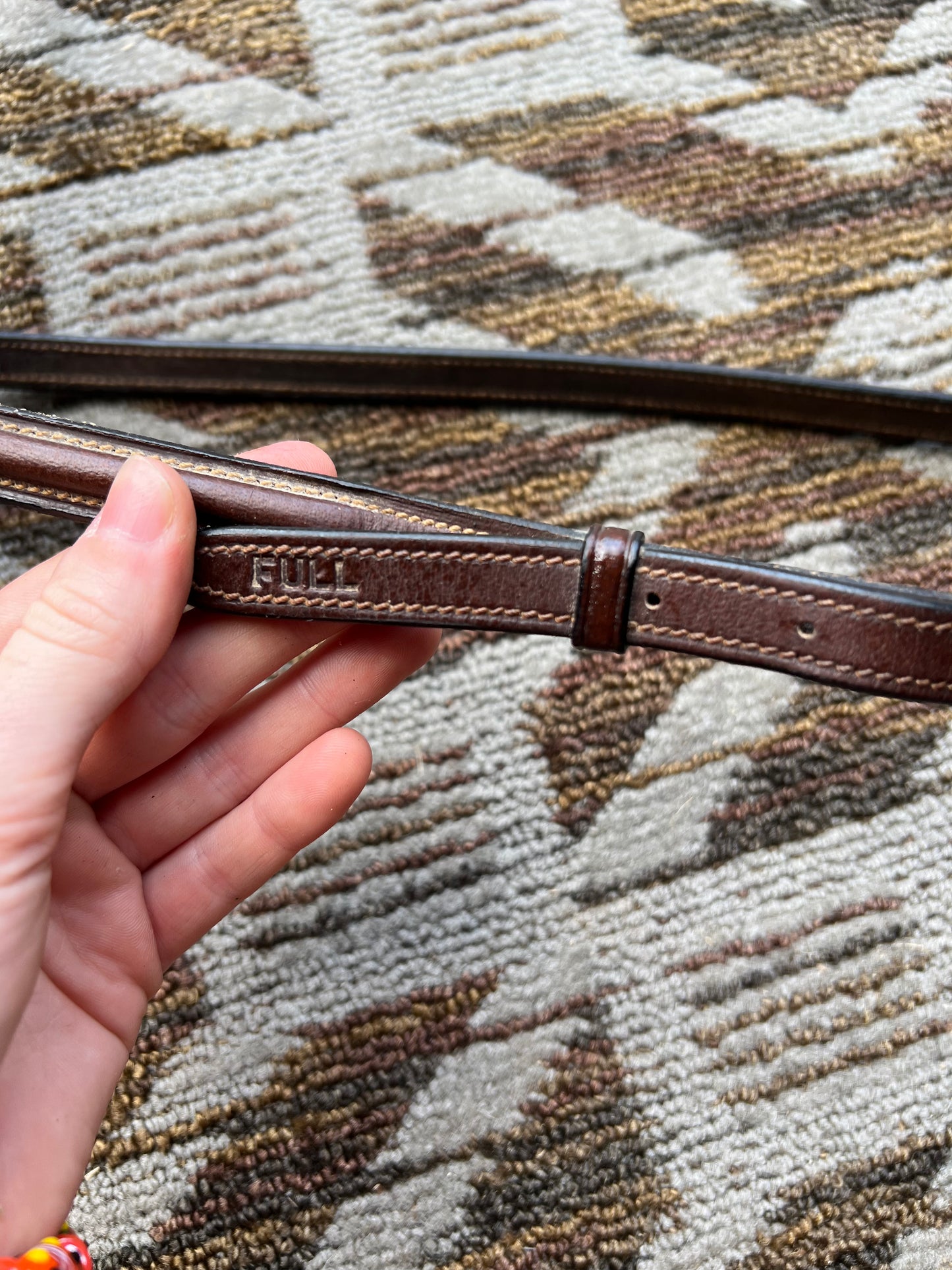 Brown Fancy Stitched Standing Martingale