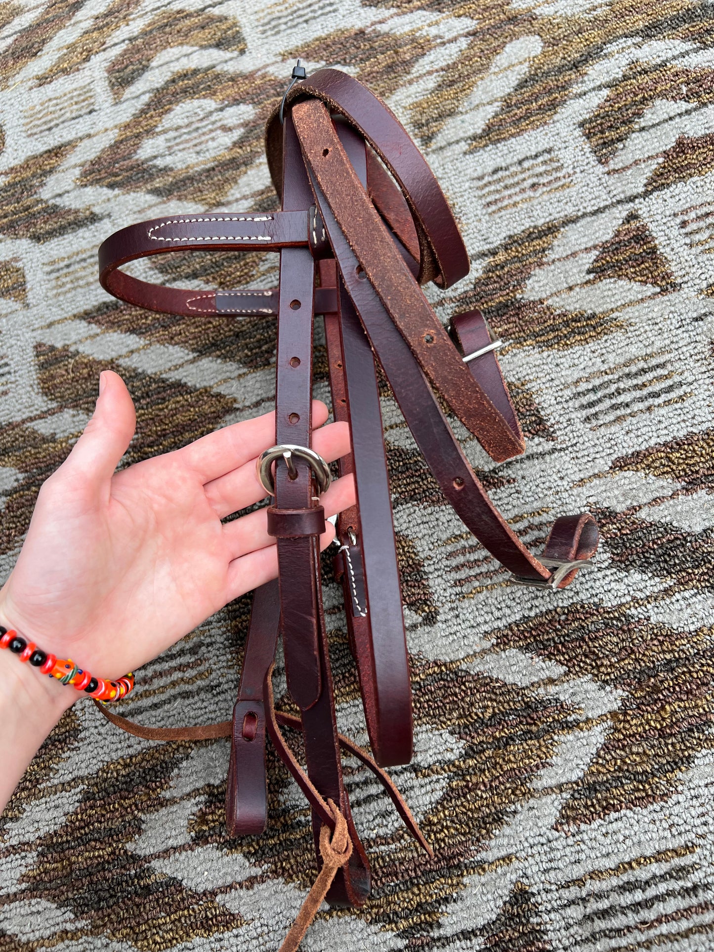 Leather Pony Bridle w/ Matching Reins