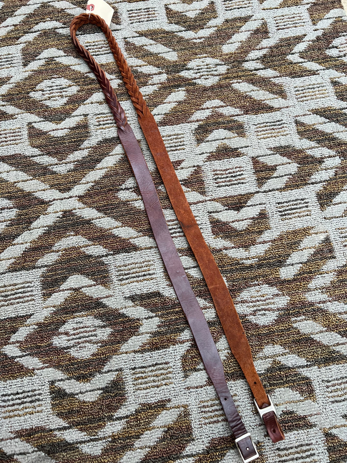 Leather Braided Loop Reins