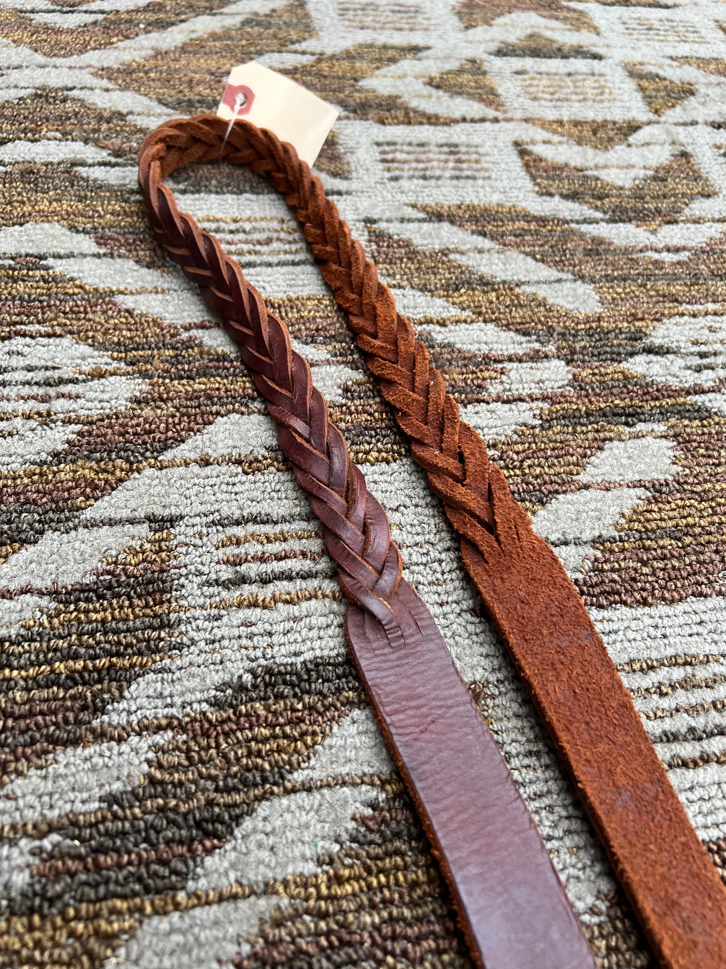 Leather Braided Loop Reins