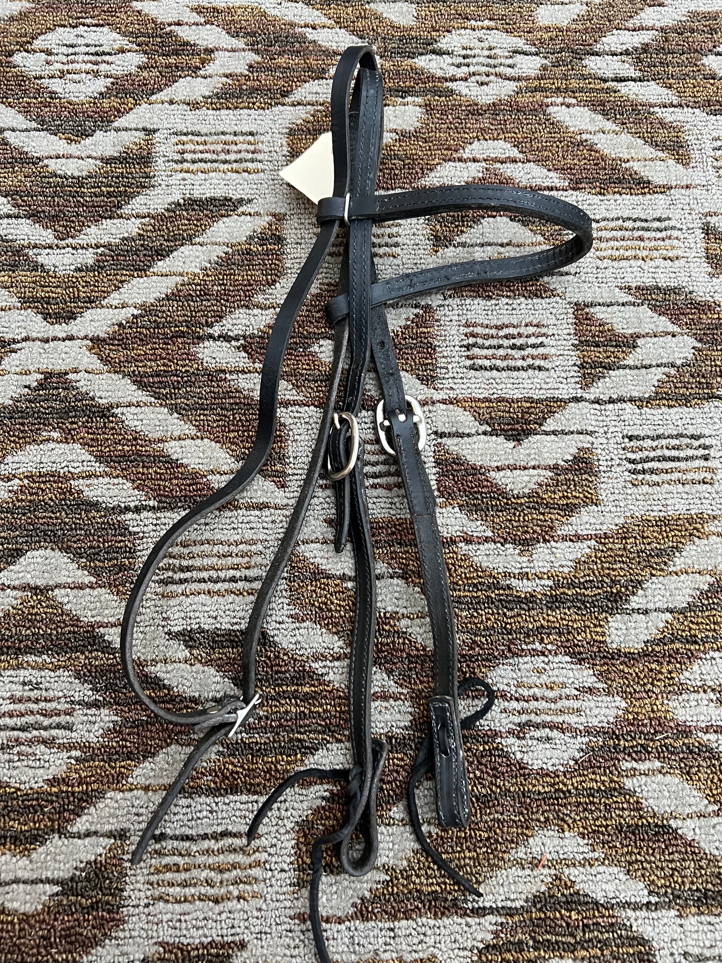 Black Leather Headstall