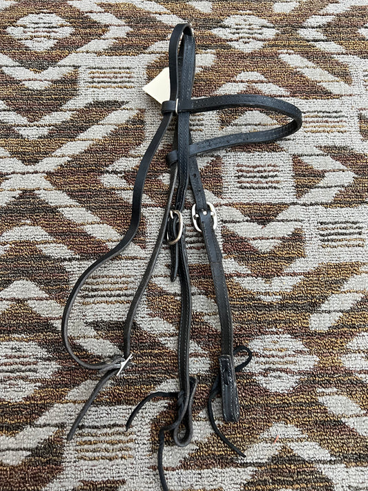 Black Leather Headstall