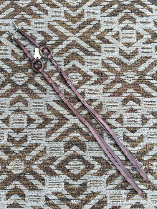 Tory Leather Side Reins w/ Donut