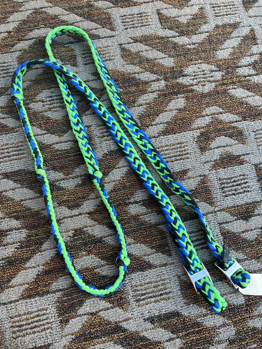 Green/Blue Paracord Loop Reins